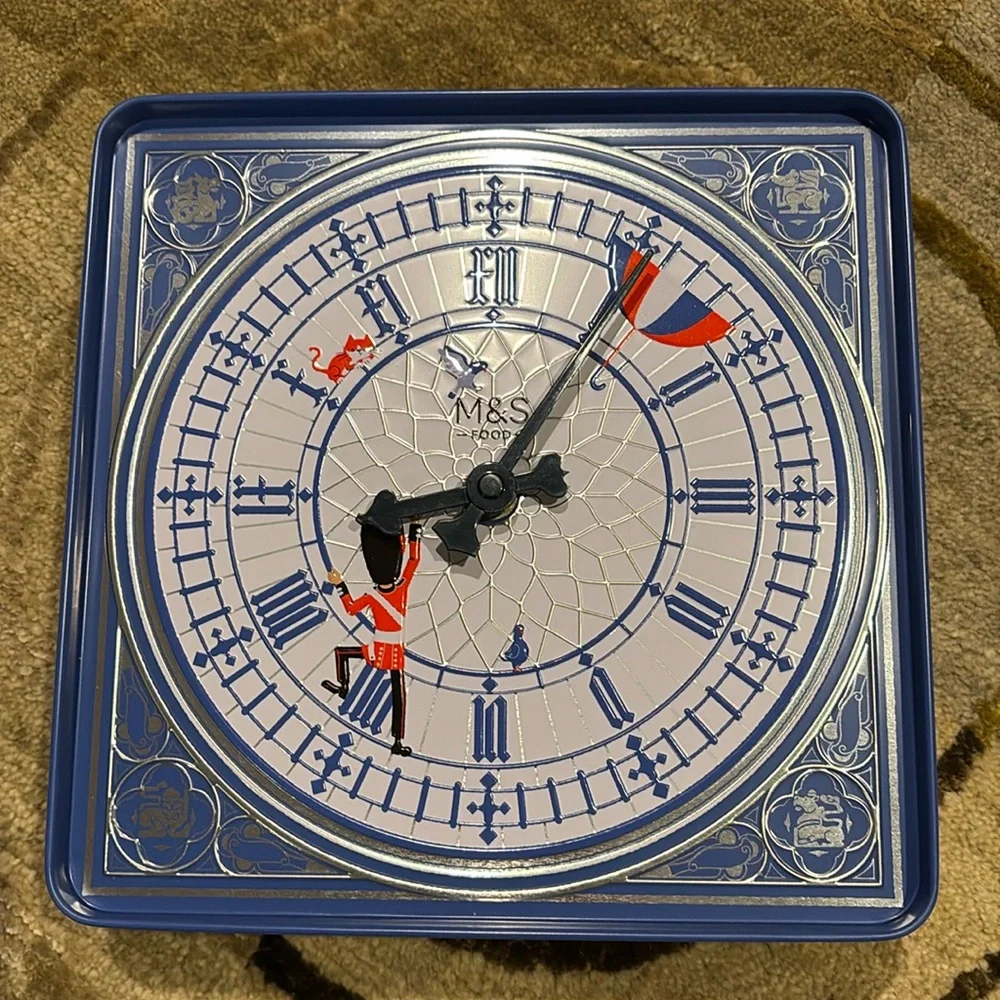 London Big Ben Themed Aluminum Cookie Container
